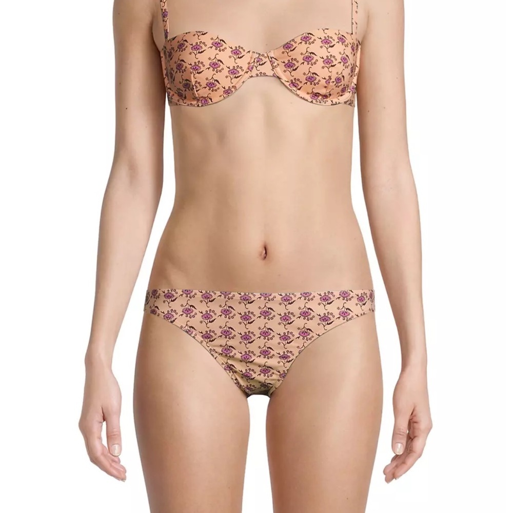 Tory Burch Pink Dandelion Block Bikini Printed Bottom, NWT